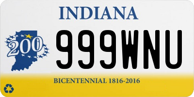 IN license plate 999WNU