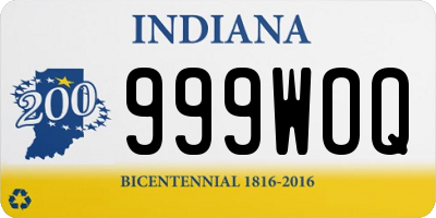 IN license plate 999WOQ
