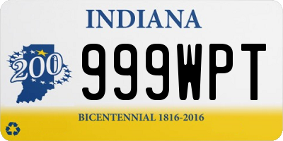 IN license plate 999WPT