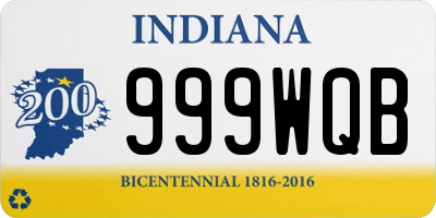 IN license plate 999WQB