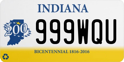 IN license plate 999WQU