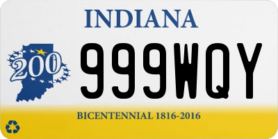 IN license plate 999WQY