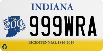 IN license plate 999WRA