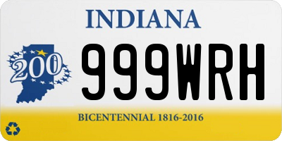 IN license plate 999WRH