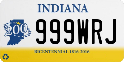 IN license plate 999WRJ