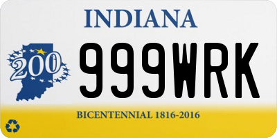 IN license plate 999WRK
