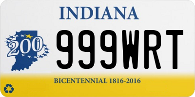 IN license plate 999WRT