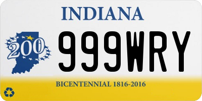 IN license plate 999WRY