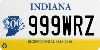 IN license plate 999WRZ