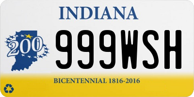 IN license plate 999WSH