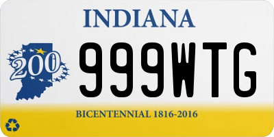IN license plate 999WTG