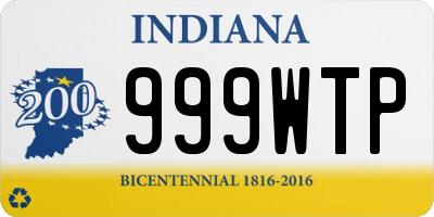 IN license plate 999WTP