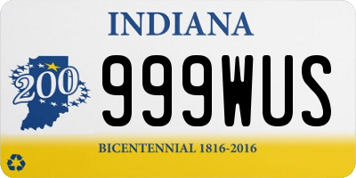 IN license plate 999WUS