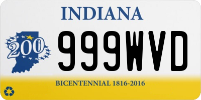 IN license plate 999WVD