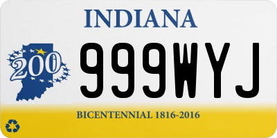 IN license plate 999WYJ