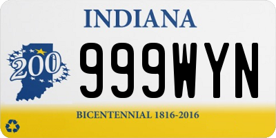 IN license plate 999WYN