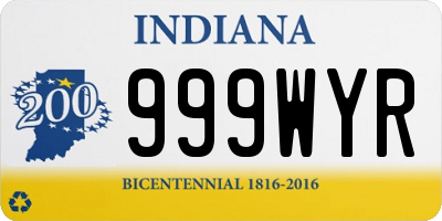 IN license plate 999WYR