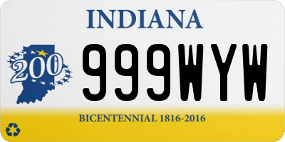 IN license plate 999WYW