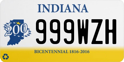 IN license plate 999WZH