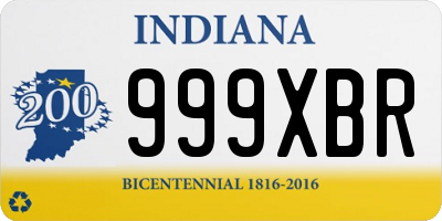 IN license plate 999XBR