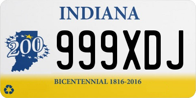 IN license plate 999XDJ