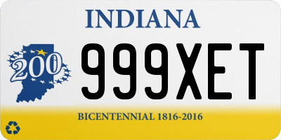 IN license plate 999XET