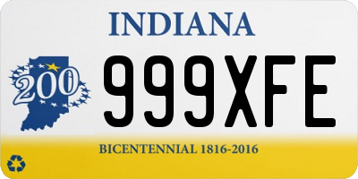 IN license plate 999XFE