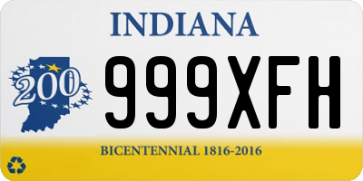 IN license plate 999XFH