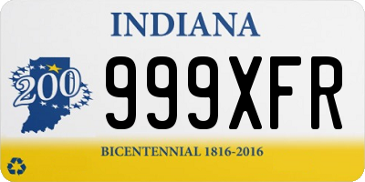 IN license plate 999XFR