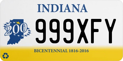 IN license plate 999XFY