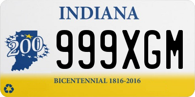 IN license plate 999XGM