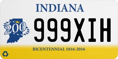 IN license plate 999XIH