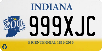 IN license plate 999XJC
