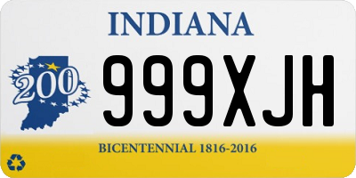 IN license plate 999XJH