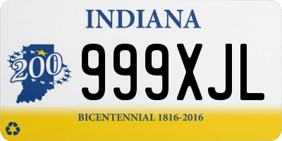 IN license plate 999XJL