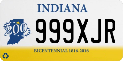 IN license plate 999XJR