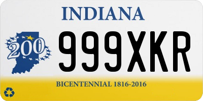 IN license plate 999XKR