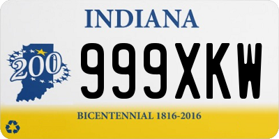 IN license plate 999XKW