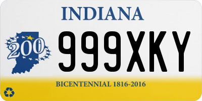 IN license plate 999XKY