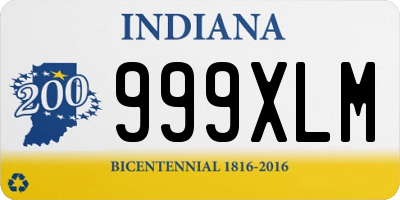 IN license plate 999XLM