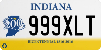 IN license plate 999XLT