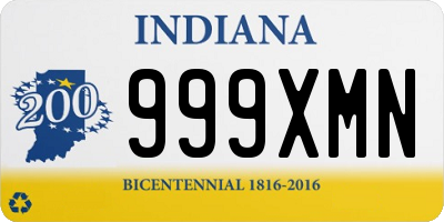 IN license plate 999XMN