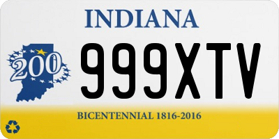 IN license plate 999XTV