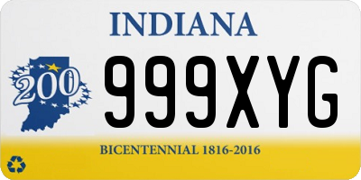 IN license plate 999XYG