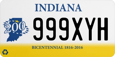 IN license plate 999XYH