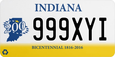 IN license plate 999XYI