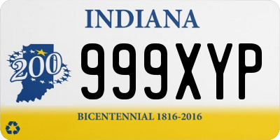 IN license plate 999XYP