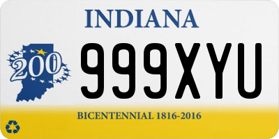 IN license plate 999XYU