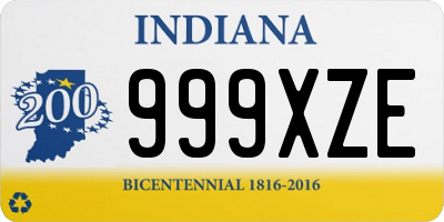 IN license plate 999XZE