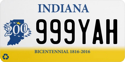 IN license plate 999YAH